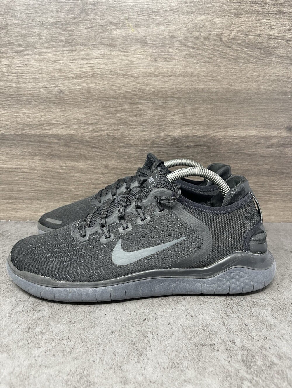 Nike Free RN 2018 Mens Size 8.5 Black Anthracite Running Shoes 942836 002
